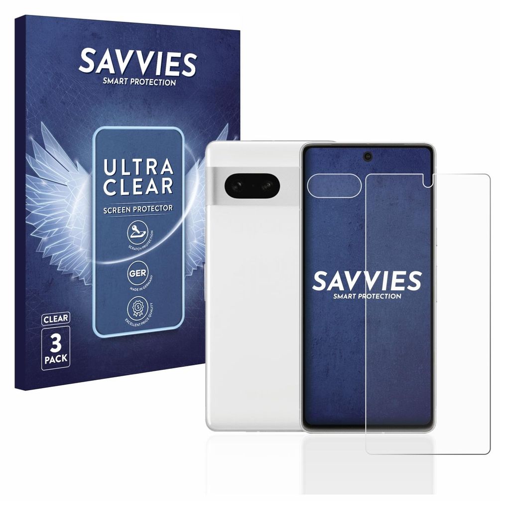 6x Für Google Pixel 7 (Display+Kamera) Schutzfolie Savvies Displayschutz Display Schutz Folie Klar Transparent