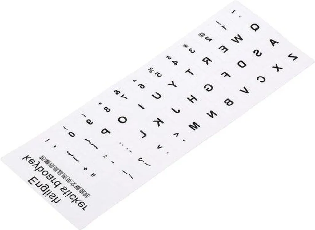 Kit de remplacement pour clavier - Lot de 2 autocollants blancs - Azerty