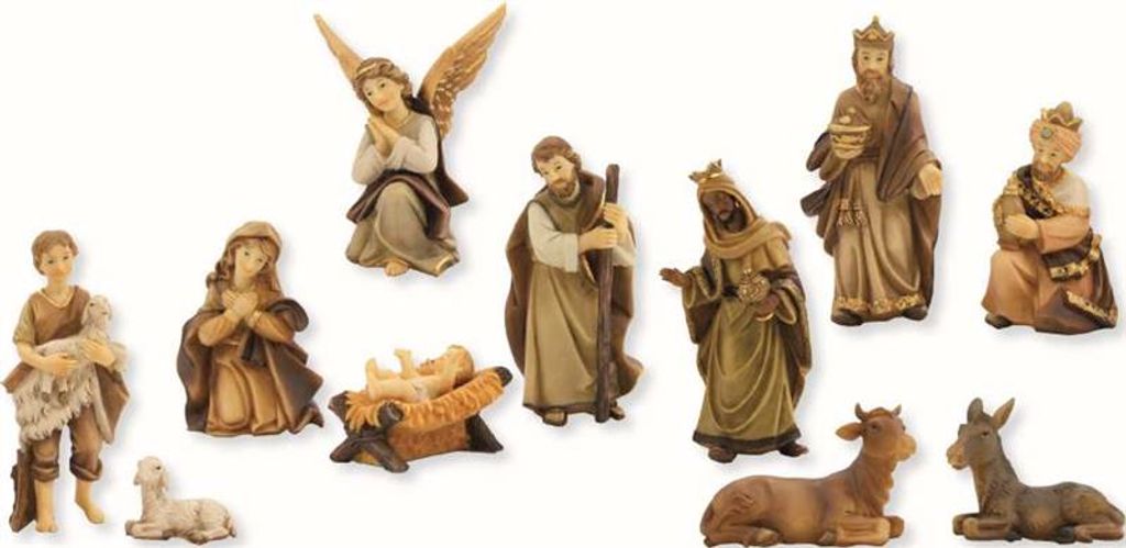 Krippenfiguren 3 teiliges Set Krippe Weihnachten Grösse bis 8,7cm 