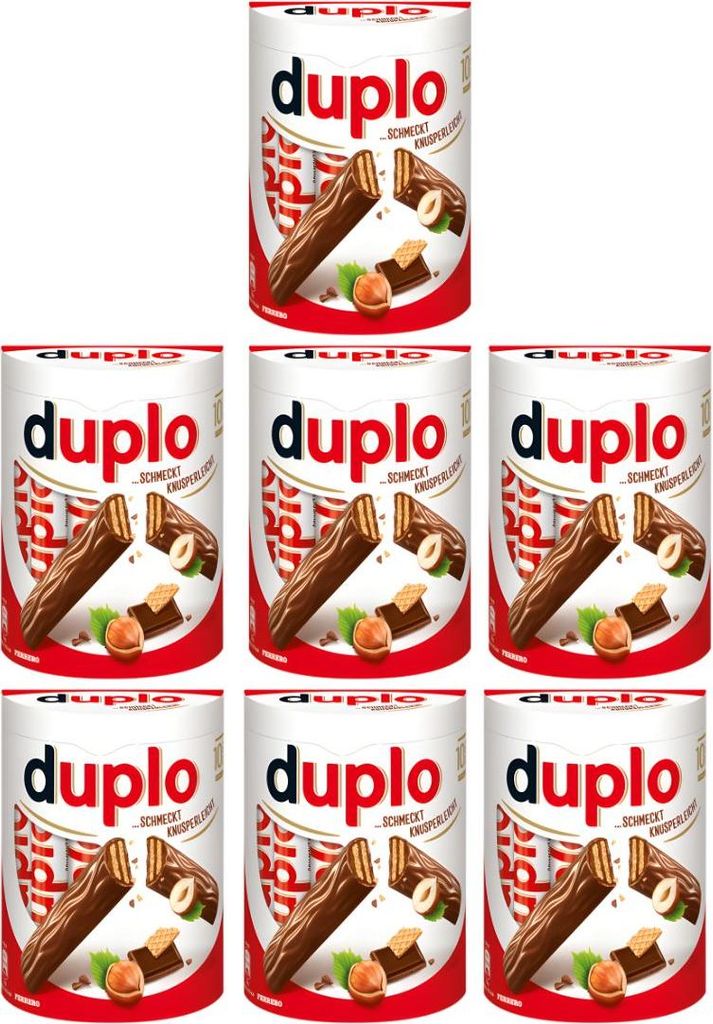 Duplo 10 Schokoriegel Vollmilchschokolade mit Waffel 182g Produktbild 