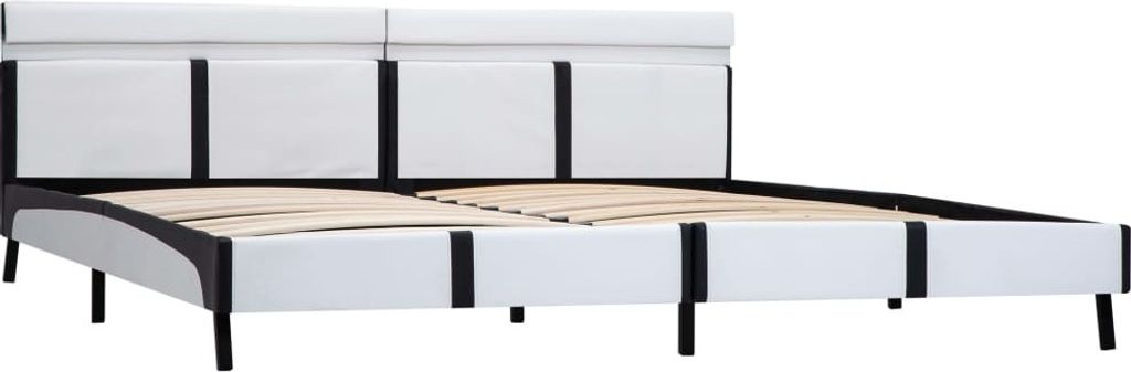"2026 Aktion"Bettgestell - CLORIS - Doppelbett - Robust und langlebig - mit LED Weiß Kunstleder 180×200 cm - Einfache Montage - - DEMöbel5629219