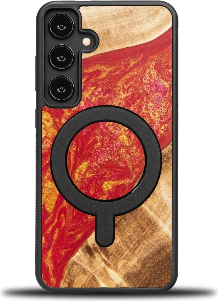 Cover MagSafe Samsung S24 FE Bewood Neons Parigi - Legno e Resina