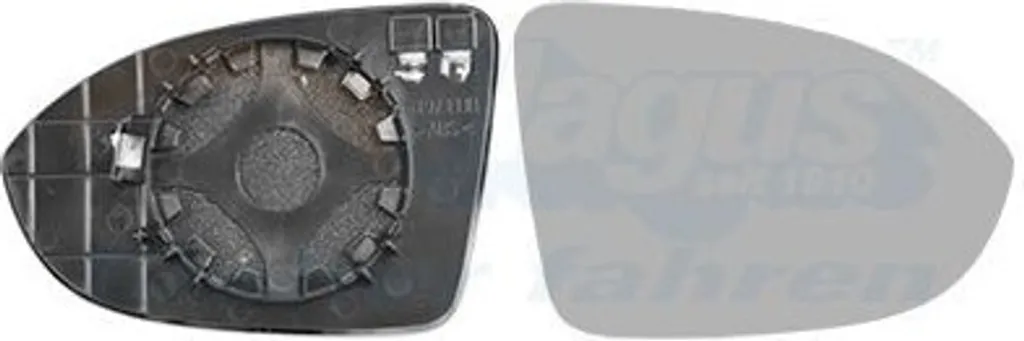 Verre de Miroir Droit VAN WEZEL 5711838 pour VW Golf VIII (CD1) Convexe