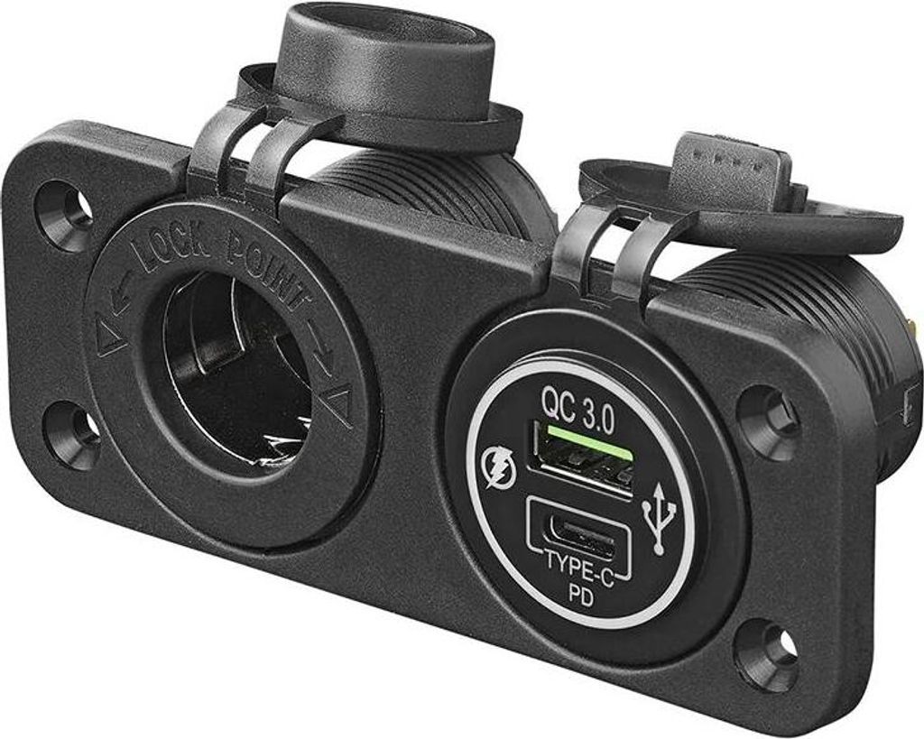 Vestavěná sada: 12V zásuvka + USB rychlonabíječka typ A + C Obrázek produktu 