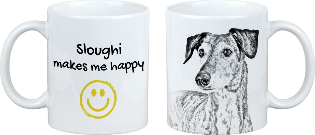 Saluki, Persischer Windhund - Tasse mit Hund, fröhliche Tasse für Hundeliebhaber, personalisiertes Geschenk der Marke Art-Dog