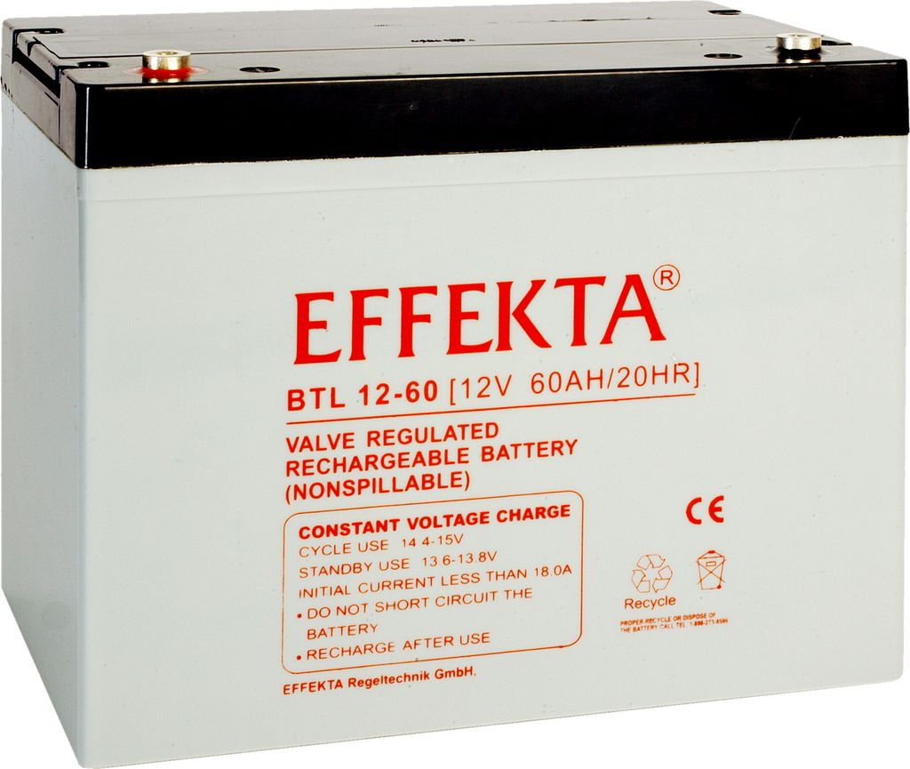 Effekta BTL 12-60 Blei-Vlies Akku AGM VRLA 12V 60Ah Produktbild 