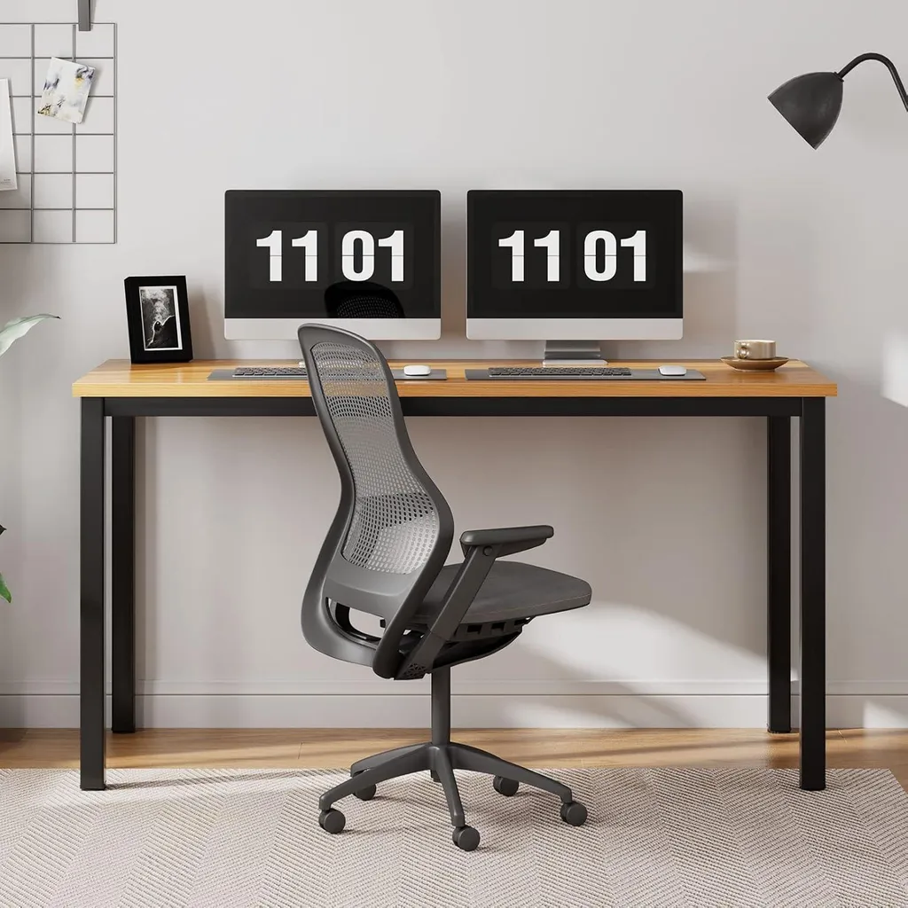 Bureau fonctionnel 100 cm - Poste informatique Home Office stable - 6