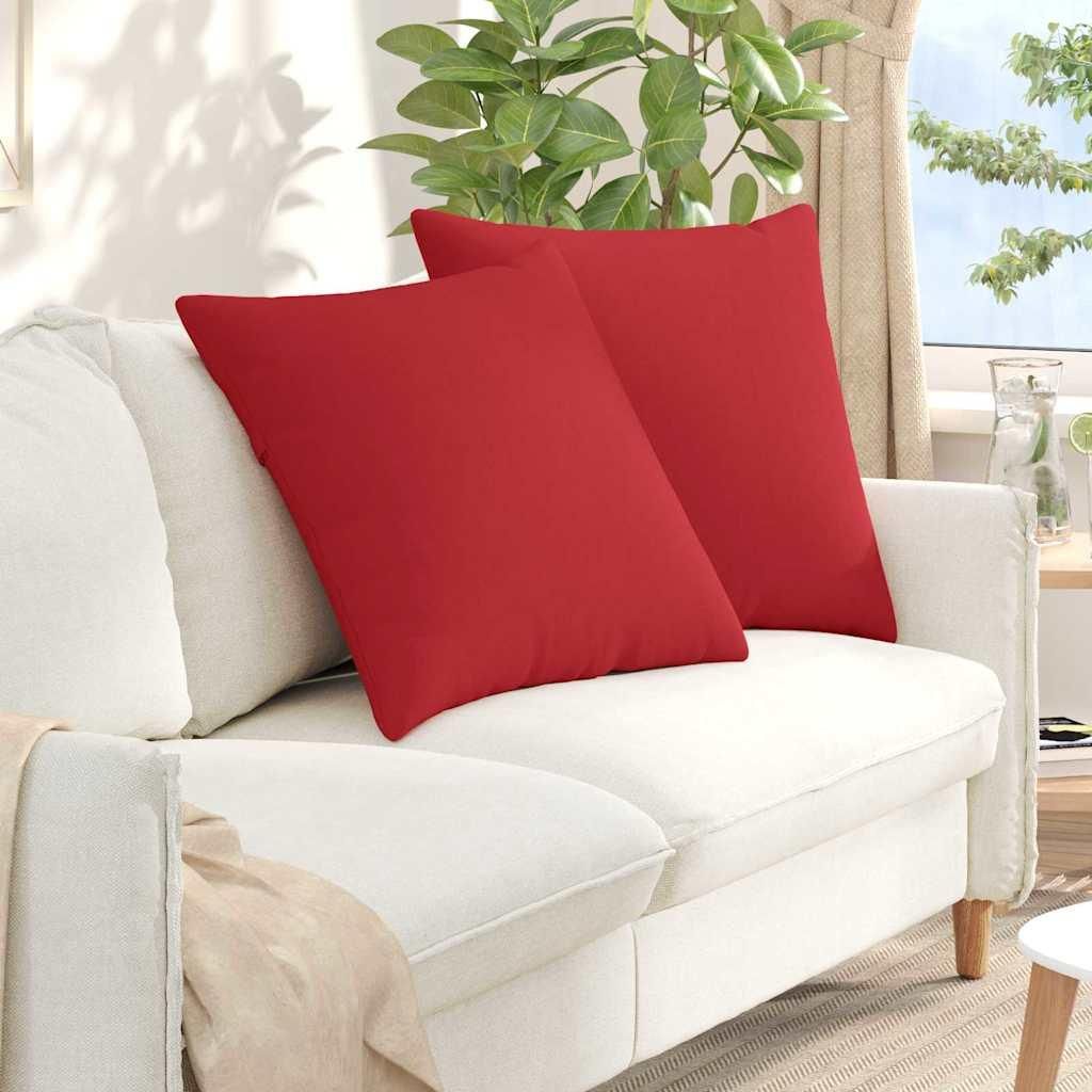 "Schlussverkauf" Sofakissen 2 Stück - Sitzauflage - Sitzpolster - Rot 80x80 cm Stoff C5697