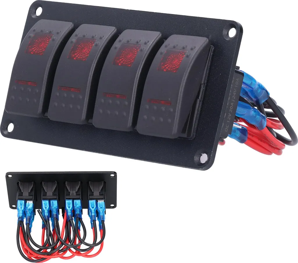 Commande électrique pour yacht et bateau de plaisance 4 voies LED 24V