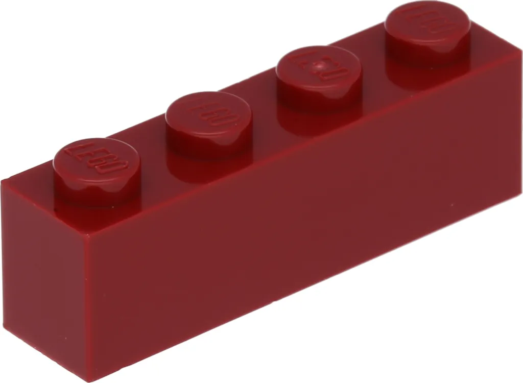 Lot de 100 Briques de Construction 1x4 Lego 3010 Coloris Dark Red