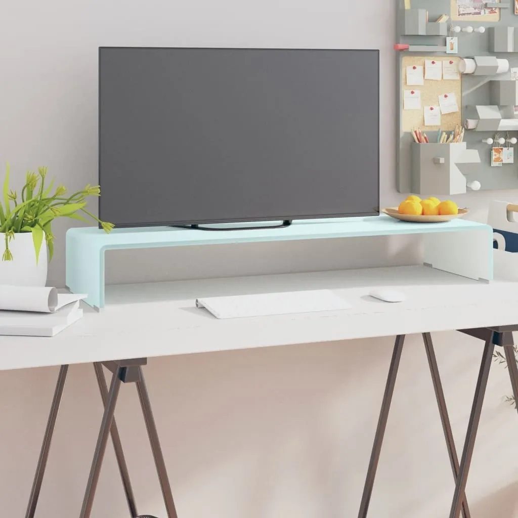 Rehausseur d'Écran pour Télétravail Vert - Support TV 90 cm Confort Visuel