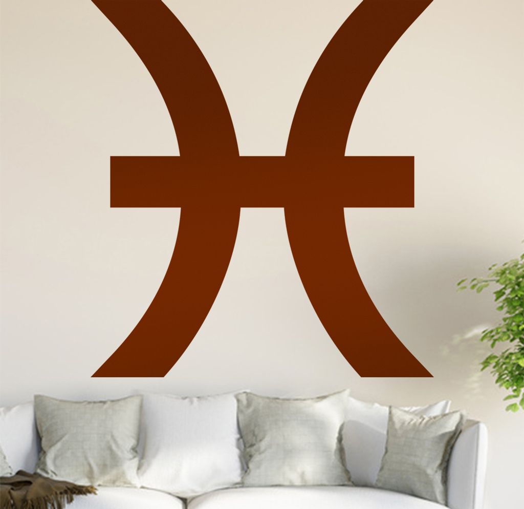 Sternzeichen: Fische Wandtattoo in 6 Größen - Wandaufkleber Wall Sticker - Dekoration, Küche, Wohnzimmer, Schlafzimmer, Badezimmer