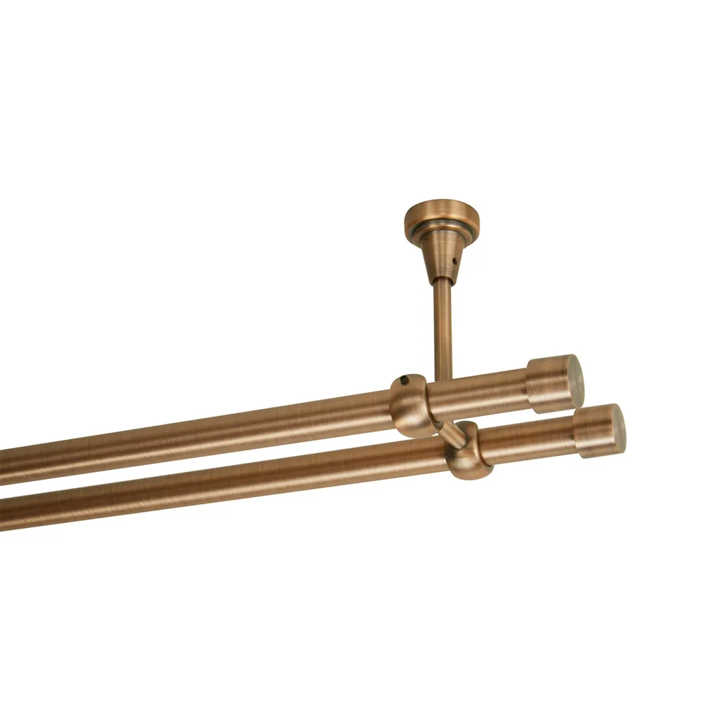 Asta Tenda Doppia Rame 240 cm Soffitto - Design Professionale Interni - 2