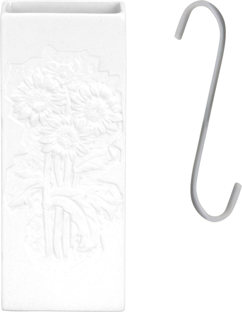 Luftbefeuchter aus Keramik, weiß mit Blumen-Motiv Produktbild 13