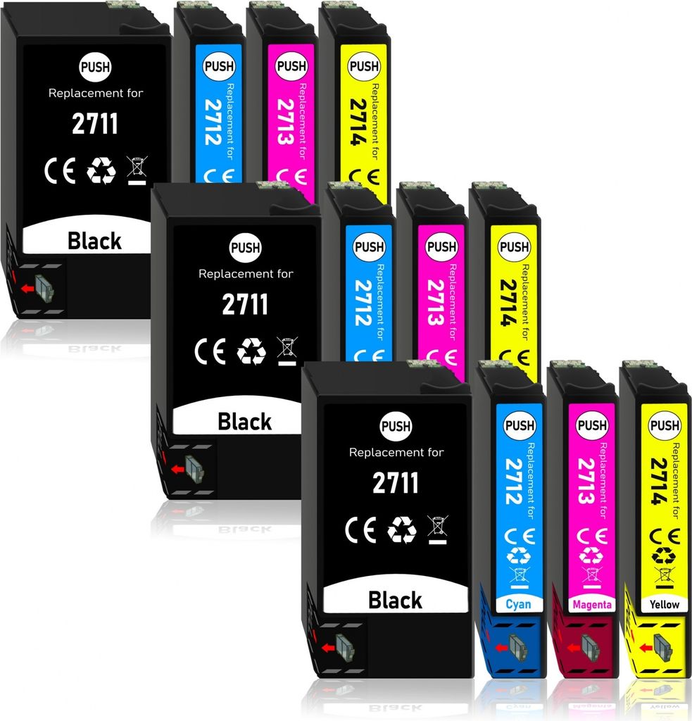 12er Pack Druckerpatronen 27 27XL kompatibel mit Epson WF-7710