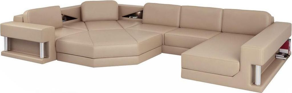 Ecksofa Sofa Couch Polster Garnitur Leder Sofas Ecke Wohnlandschaft U Form xxl