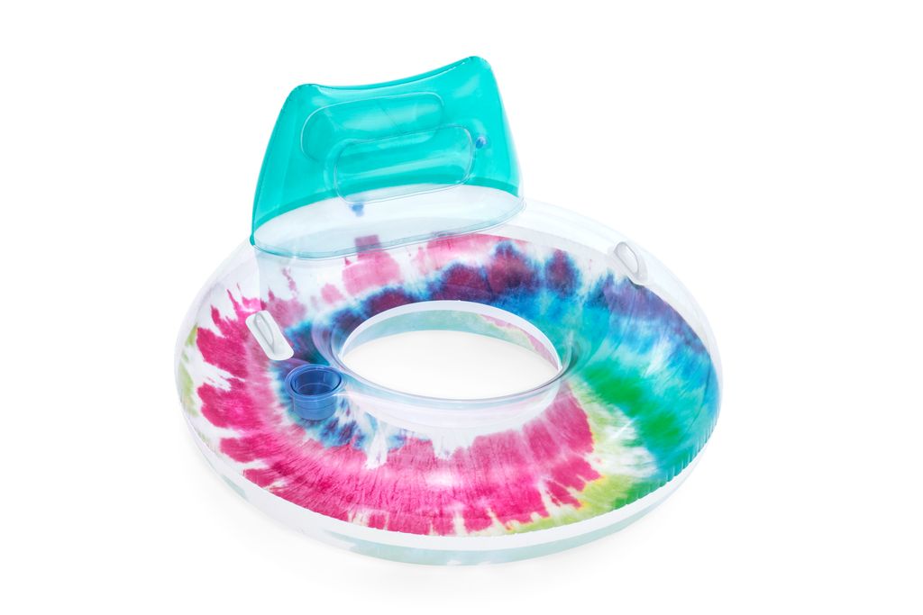 Nafukovací kruh/křeslo s úchyty Tie Dye, 118x117 cm Zdjęcie produktu 