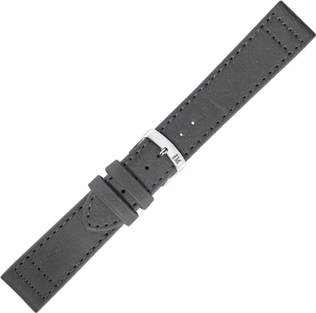 Bracelet de montre en cuir gris Morellato pour homme et femme 20mm
