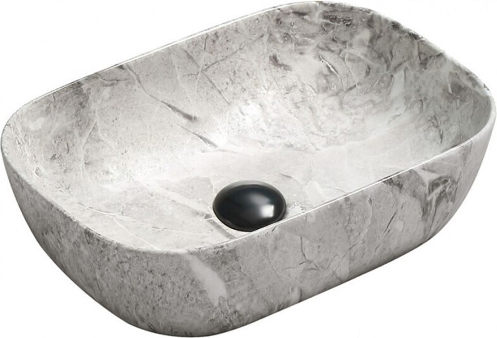 Mexen Rita umývadlo na dosku 45 x 32 cm, sivý kameň - Obrázok produktu 