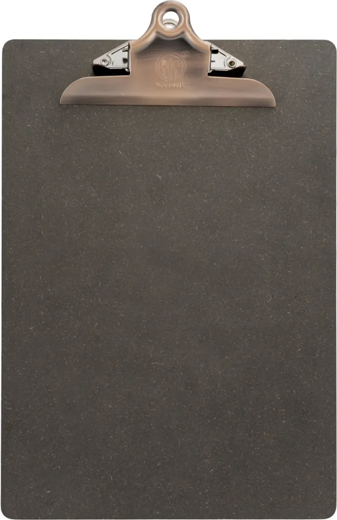 Planchette à pince A4 marron et bronze - Écritoire de bureau robuste