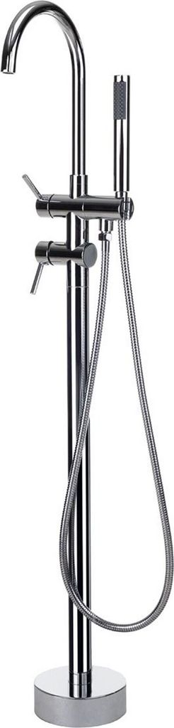 BELIANI Duscharmatur Armatur Freistehend Mischer Wasserhahn Dusche Set Brause silber Edelstahl Messing Kunststoff Modern