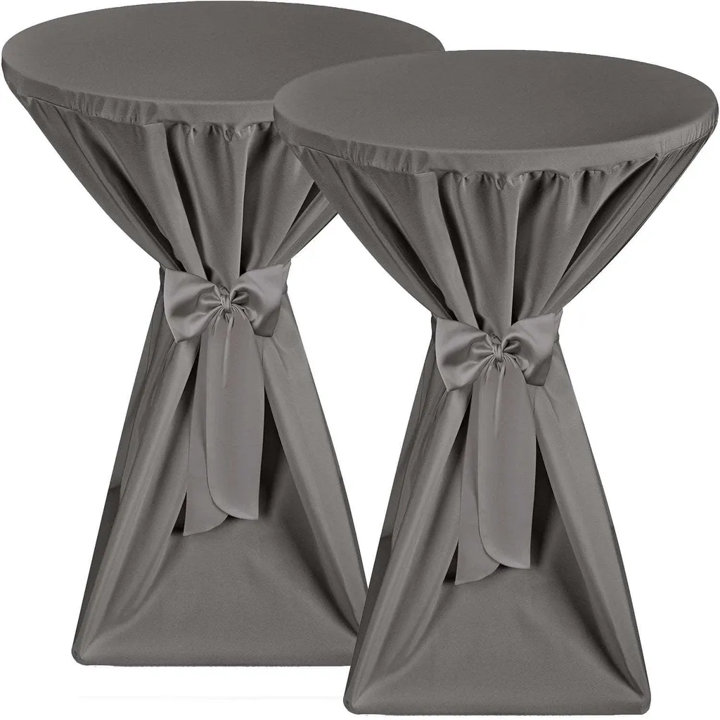 Housse de Table Haute 70 cm Anthracite : Cachez vos Tables Usées