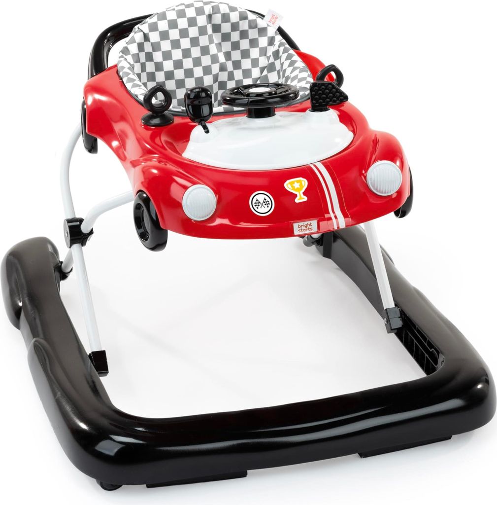BRIGHT STARTS 3-in-1-Laufwagen - kleines Auto - 3 sich entwickelnde Spielmodi - rot