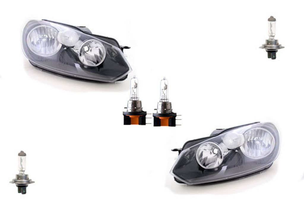 Johns, Scheinwerfer Halogen passend für VW Golf 6 5KI ab 2008- Satz Satz H15 mit H7 L R 5K1941005L 5K1941005E 5K1941005H 5K1941005J 5K1941005Q 5K1...