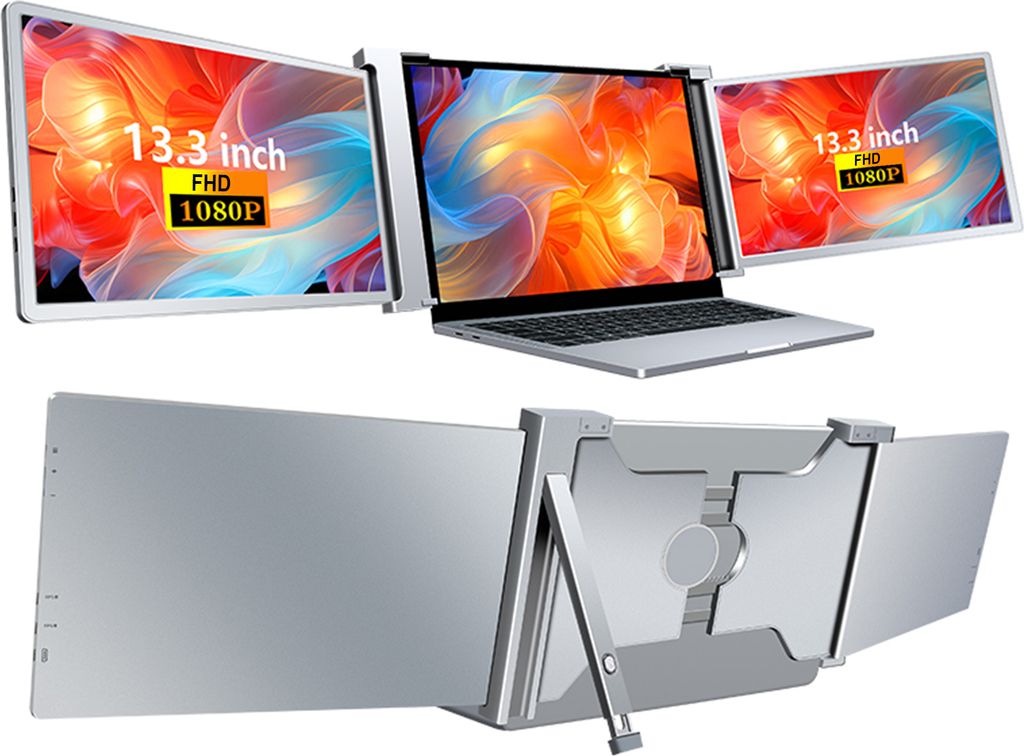 13,3 Zoll-Laptop-Bildschirmerweiterung, 1080P FHD, Produktbild 
