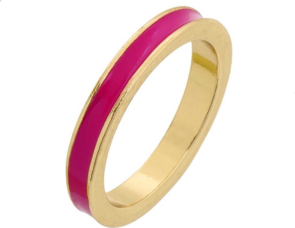 Fashionbox Ring Messing rot 054 (17,2) ohne pink 449070016-054