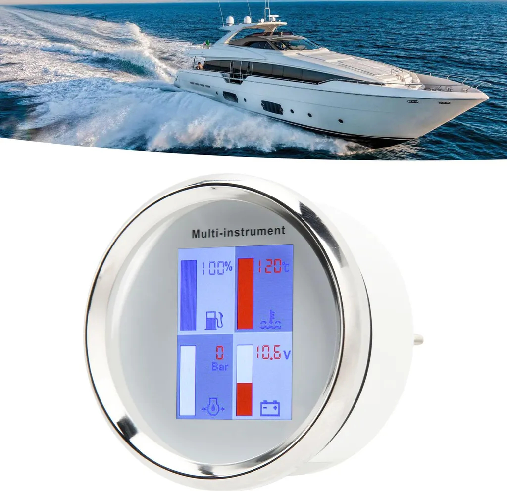 Indicatore Acqua Digitale 85mm IP67 Acciaio 316L per Nautica 910-00271