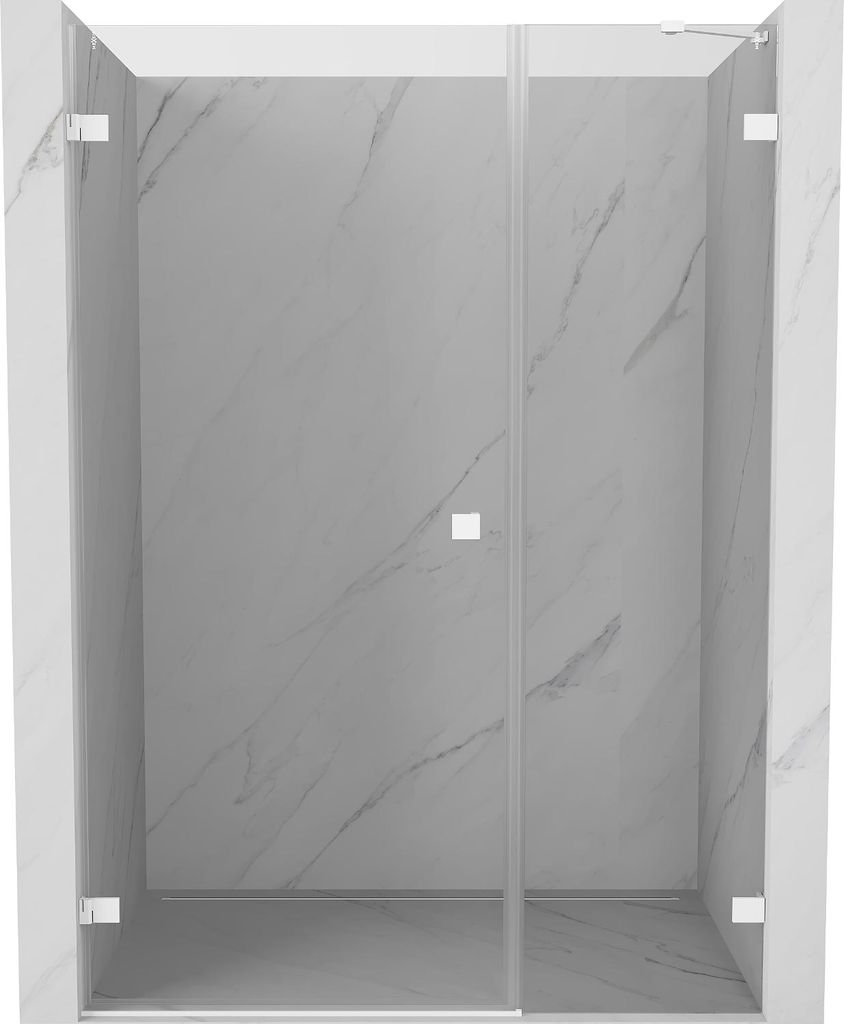 Mexen Lunar-B Duschdrehtüren links 110 cm, transparent, weiß - 832S-110-050-20-00-L