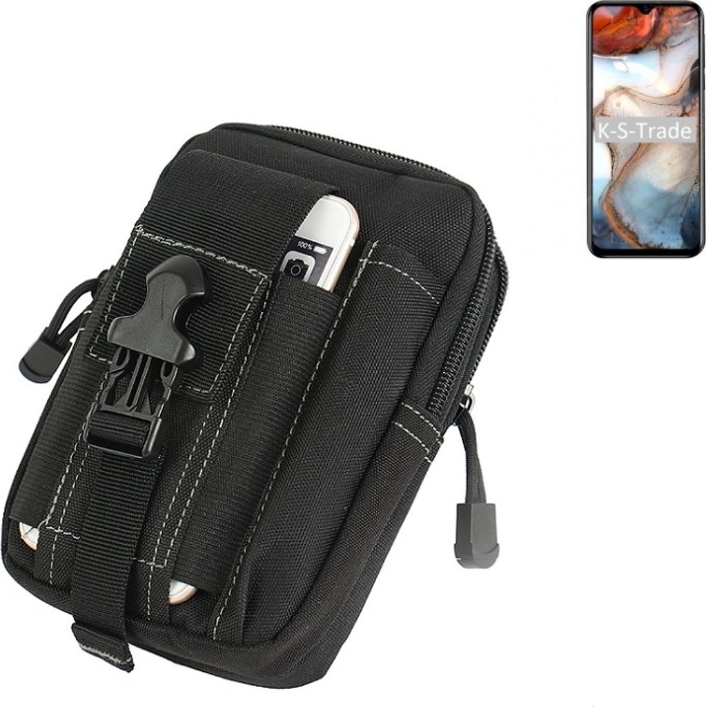 K-S-Trade Gürtel Tasche kompatibel mit Blackview A60 Plus Gürteltasche Holster Schutz Hülle Handy Hülle Smartphone outdoor Handy-Hülle schwarz