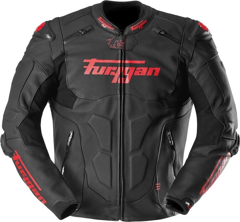 Furygan Raptor Evo 3 Motorrad Lederjacke, schwarz/rot, M