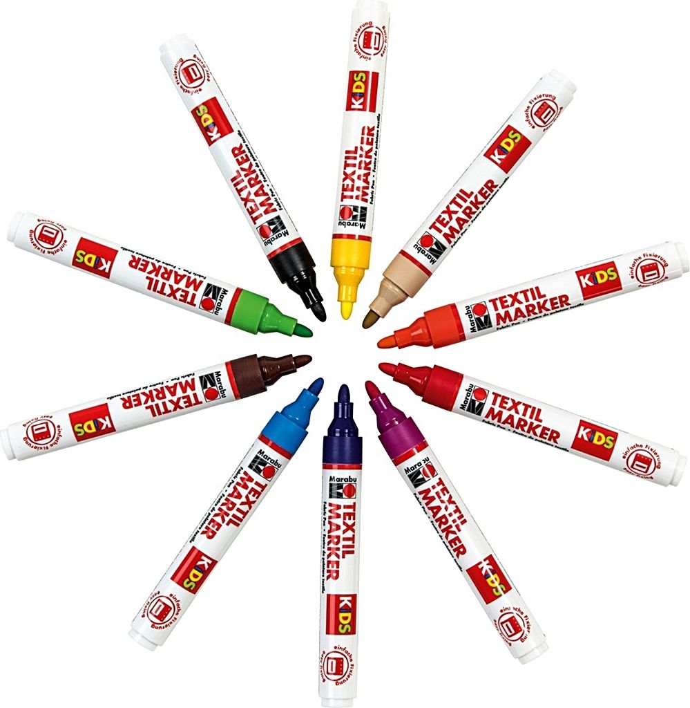 Marabu KiDS Textilmarker, 10 x 3 ml, 10er Blister Produktbild 4