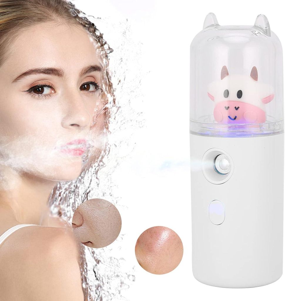 Gesicht Mister Nano Spray, Mini Handy Feuchtigkeitssprüche Spray Dampfer Mist Beauty Daily Make up Hautpflege Spritzer USB 30 ml