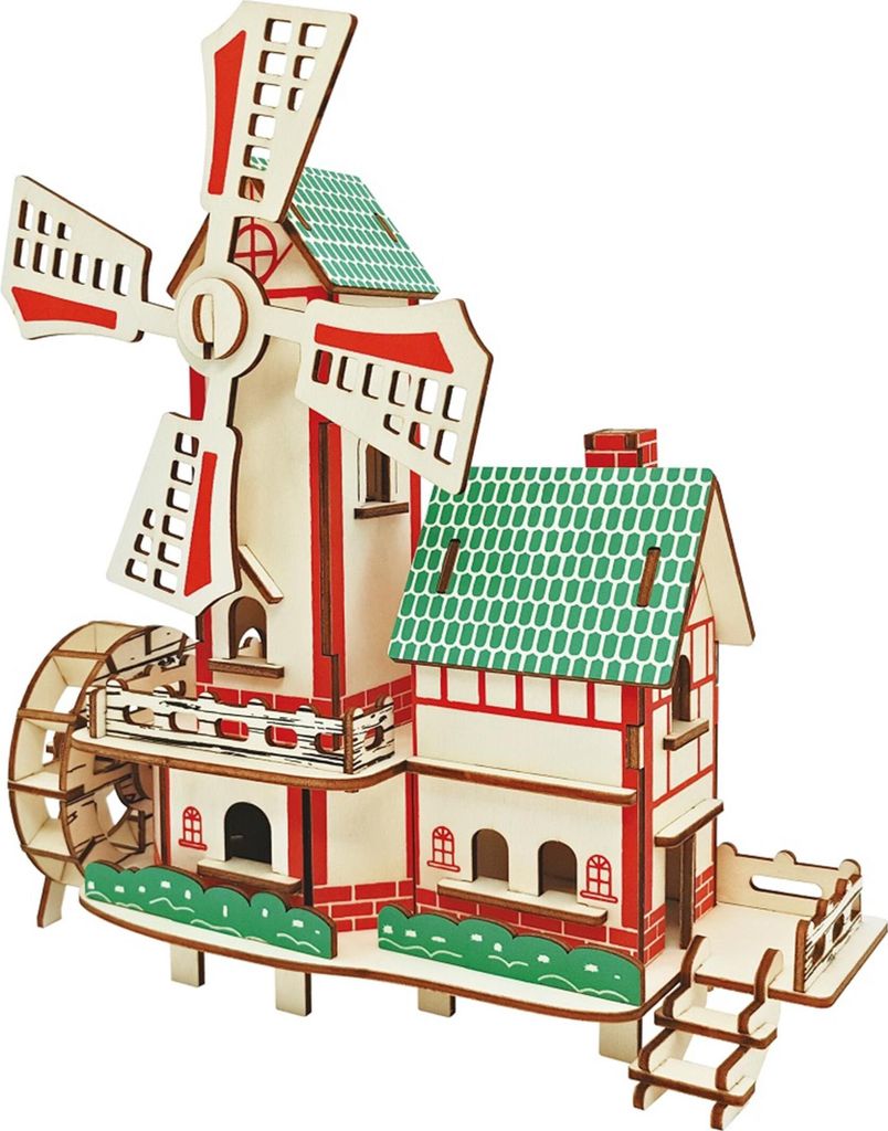 Woodcraft Holzpuzzle 3D Windmühle