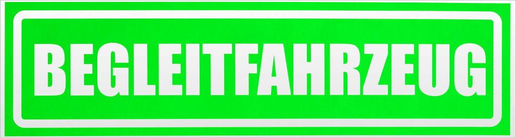 Kiwistar Begleitfahrzeug invertiert Magnetschild Schild magnetisch - 60cm Neongrün - Magnetfolie für Auto PKW Kfz