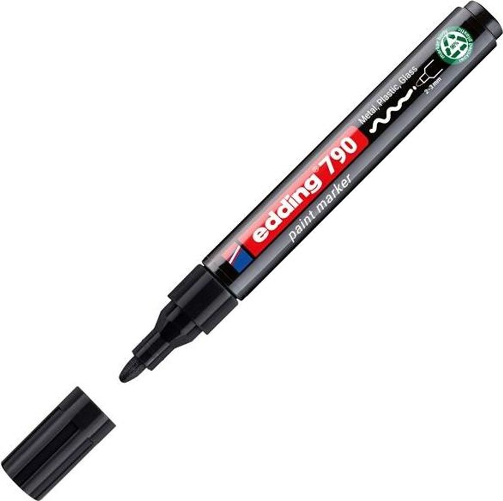Farbmarkierer "790 PCR", schwarz, 2-3 mm, EDDING 4-790PCR001