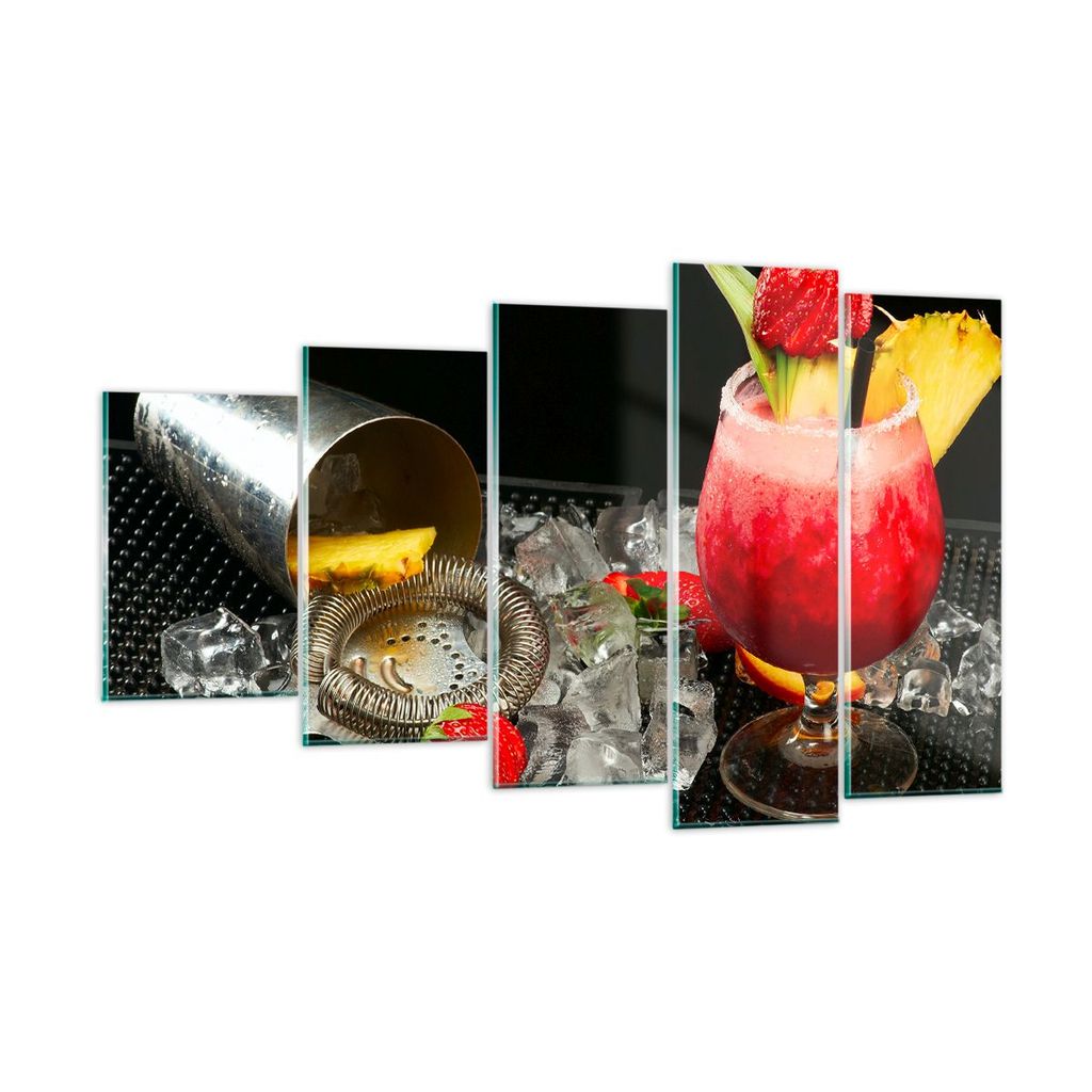 Bilder auf glas - Alkohol aperitif cocktail getränk - 100x60cm - Glasbilder - Wandbilder - Kunstdruck - Wanddekoration aus Glas - Glas Bilder - Wa...