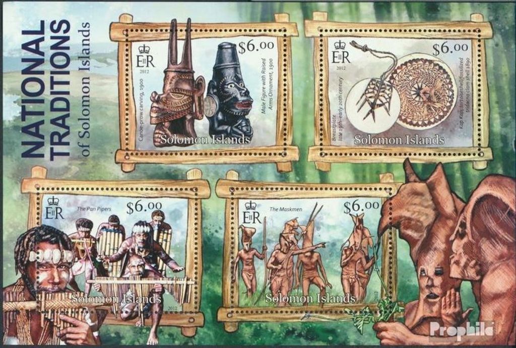 Briefmarken Salomoninseln 2013 Mi 1636-1639 Kleinbogen Produktbild 
