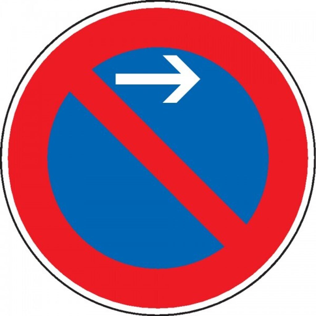 Schild I Verkehrszeichen Eingeschränktes Haltverbot Anfang, Nr.286-21, Alumin...