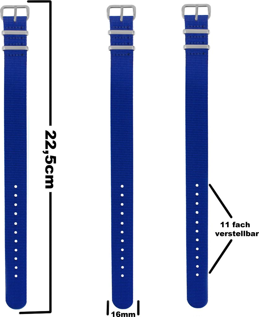 Pacific Time Uhrenarmband Wechselarmband Durchzugsband Produktbild 