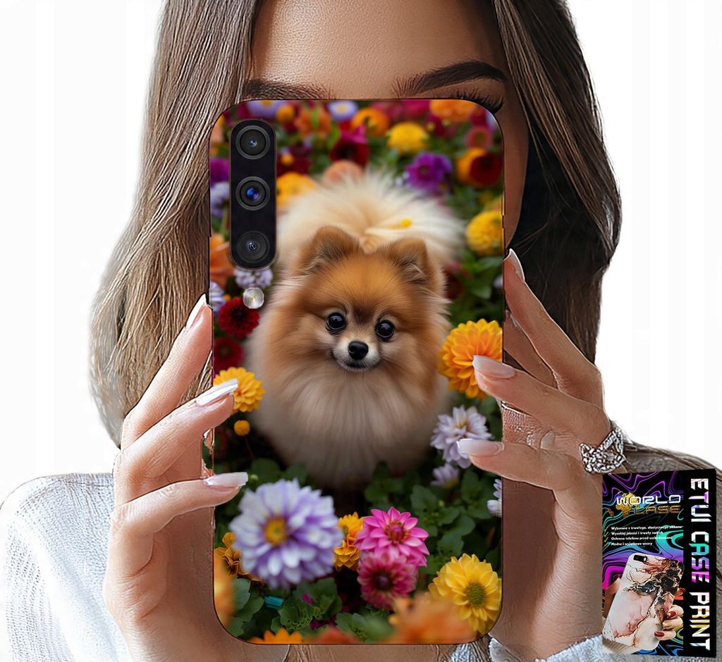 Etui Für Samsung A50 / A30S - Süsser Hund, Pomeranian Etui + Glas
