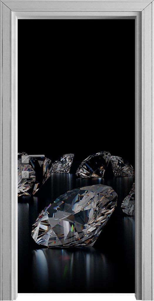 Tür Selbstklebende 90x210 cm Türfolie Türtapete Klebefolie - Diamanten Edelsteine
