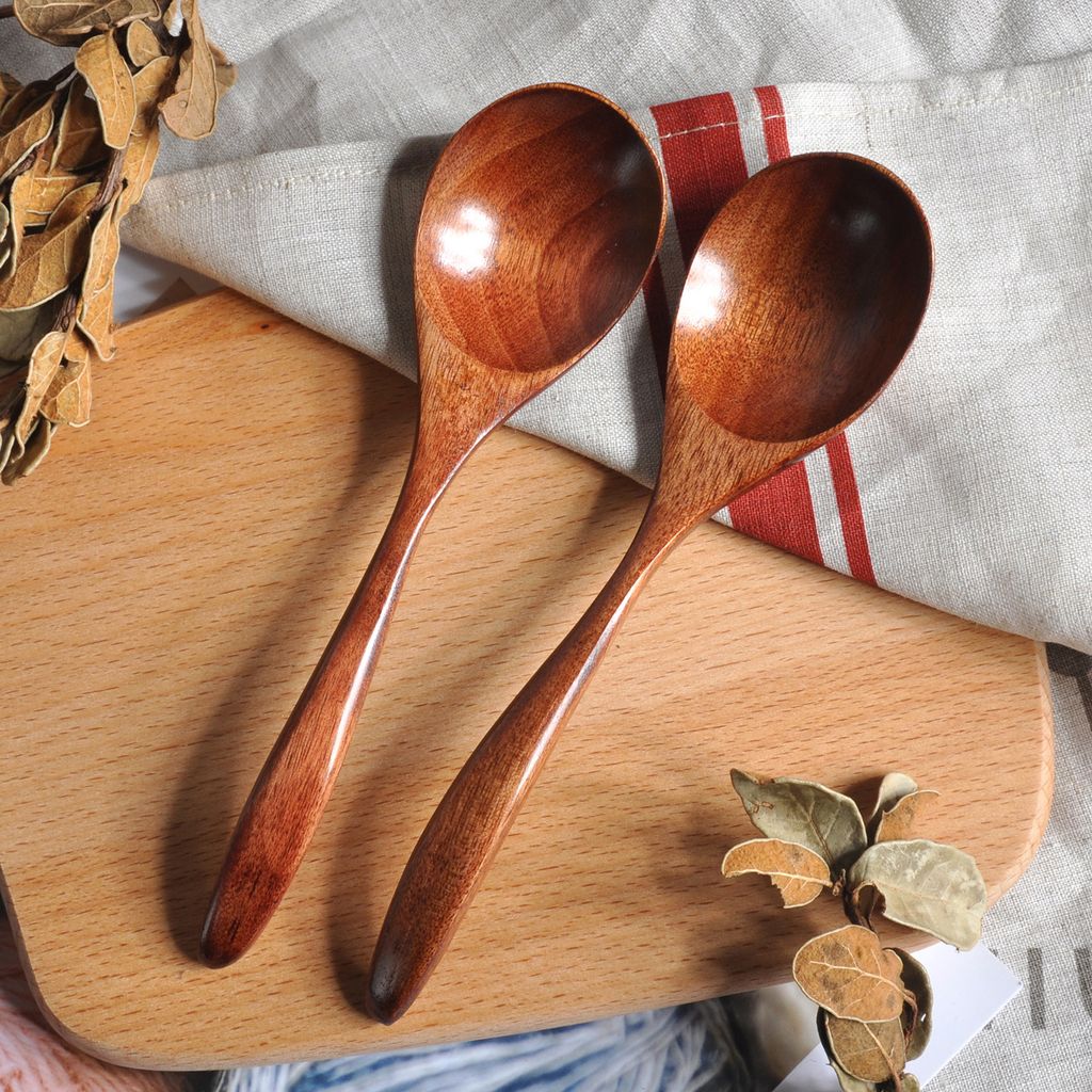 Holzlöffel stilvoller exquisites stabiles langes Griff umweltfreundlicher Abendessen für Zuhause