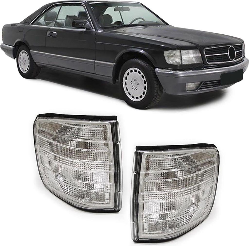 Weiße Blinker für Mercedes W126 Coupe SEC 80-91