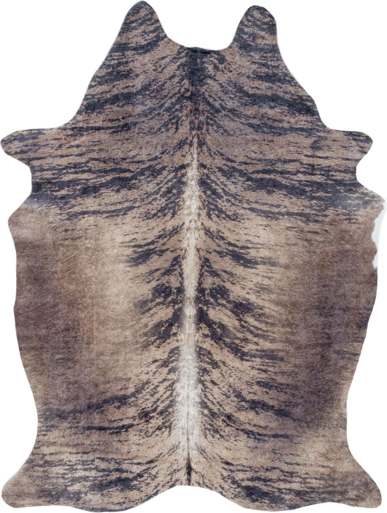 Teppium Kunstfell Teppich Fellimitat Rinderfell Kuhfell Zebrafell Tigerfell Waschbarer Teppich Kaminteppich Digitaldruck Grösse: 150x200 cm