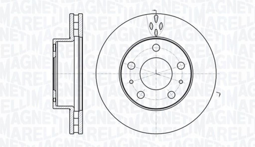 MAGNETI MARELLI Bremsscheibe Vorne 361302040538