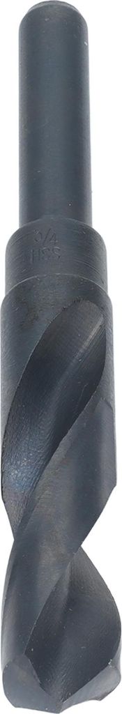 19-mm-Bohrer, 1/2-Zoll-Schaft, HSS-Bohrer, schwarz, Spiralbohrer mit reduziertem Schaft